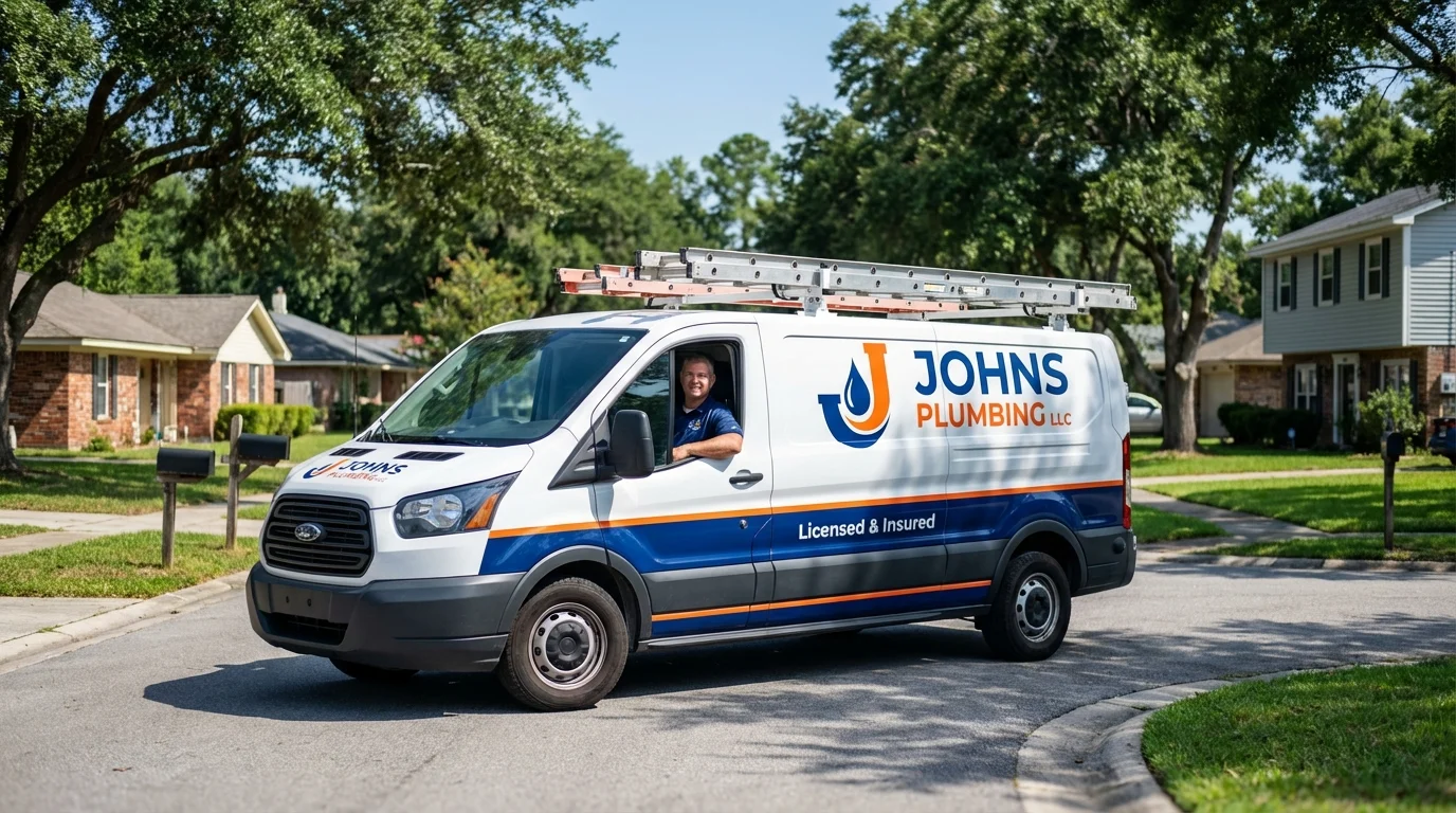 Johns Plumbing LLC service van in Munfordville, KY